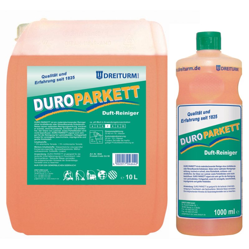 DREITURM nettoyant parquet et stratifié DURO PARKETT, 1 litre